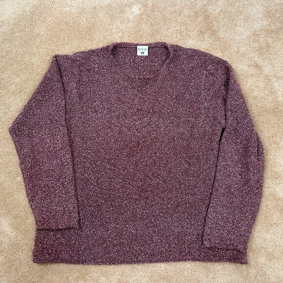 Women's Columbia Purple Textured Baggy Sweater Size XL Lightweight - Picture 1 of 6